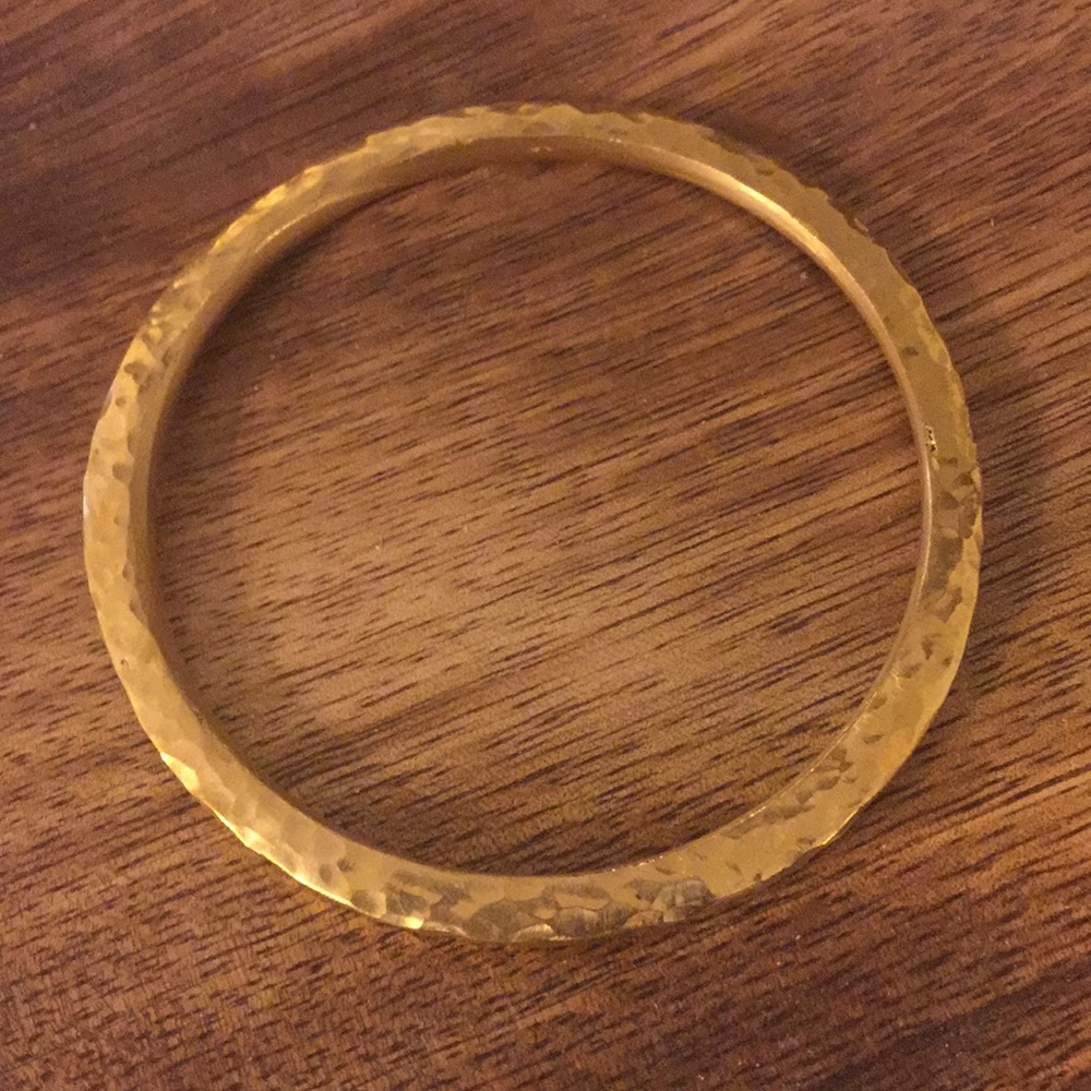 Beautiful brass bangle bracelet handmade in Kenya